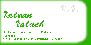 kalman valuch business card